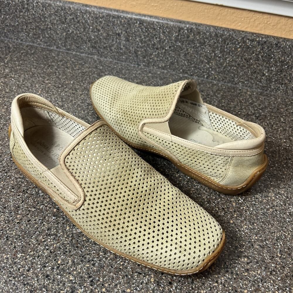 Donald Pliner Mens Size 10 M Loafer Beige Classic Leather Slip On Comfort Casual
